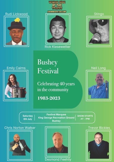 Comedy in our Festival Marquee this Saturday.  7pm Over 18s only.