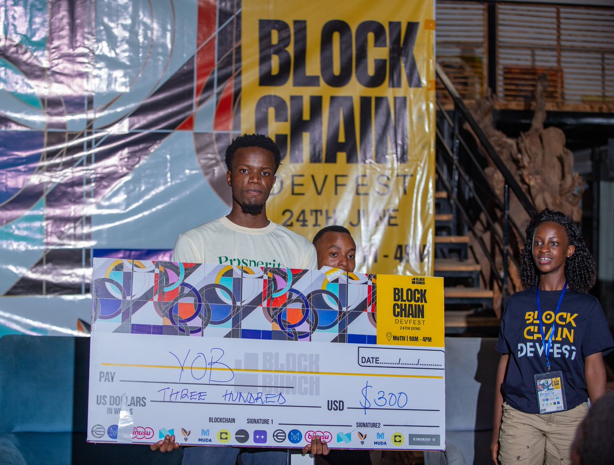 GalienMuhindo's tweet photo. Exciting news! I am thrilled to announce that I emerged victorious at the Blockchain DevFest Hackathon! It was an incredible experience showcasing my skills and innovation in blockchain development. Grateful to the organizers(@CeloUganda and @0xblockbunch) for their support. https://t.co/UPikREn0Ql