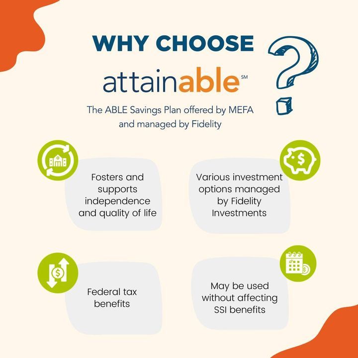 MEFAtweets's tweet photo. Have you heard about the Attainable Savings Plan? https://t.co/h0L1b6g2jE
#529ABLE #ABLEtoSave #ABLEtoWork #ABLESavings https://t.co/UoRl1mmMmf