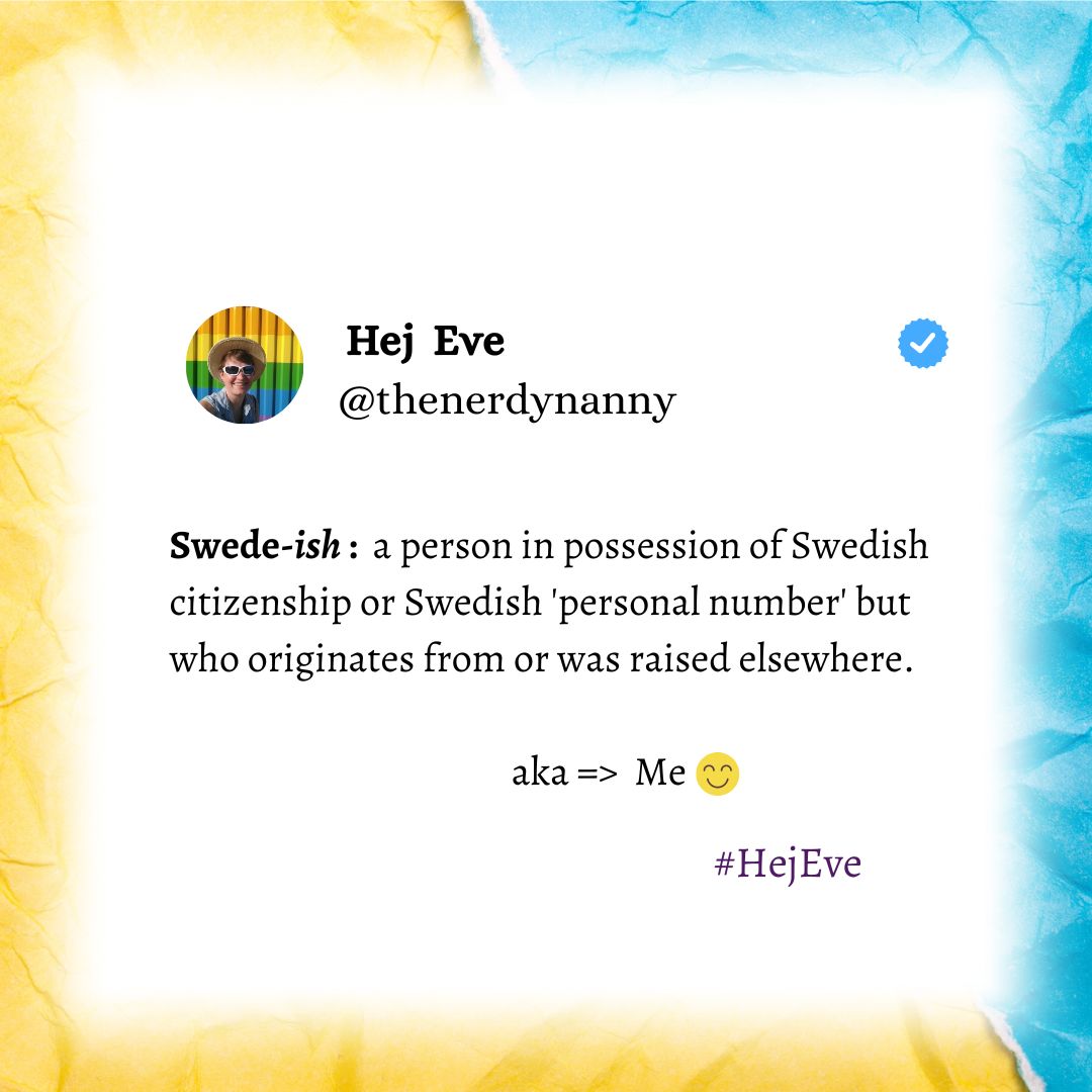 For clarification purposes, I usually introduce myself as 'Swede-ish'

🛂  Yes - I am technically a Swedish Citizen by birth 
💬  No - I do not speak Swedish beyond ordering lunch
💖  Do I absolutely love it here?   - - - 1000%

#Swedish #expat #livinginSweden