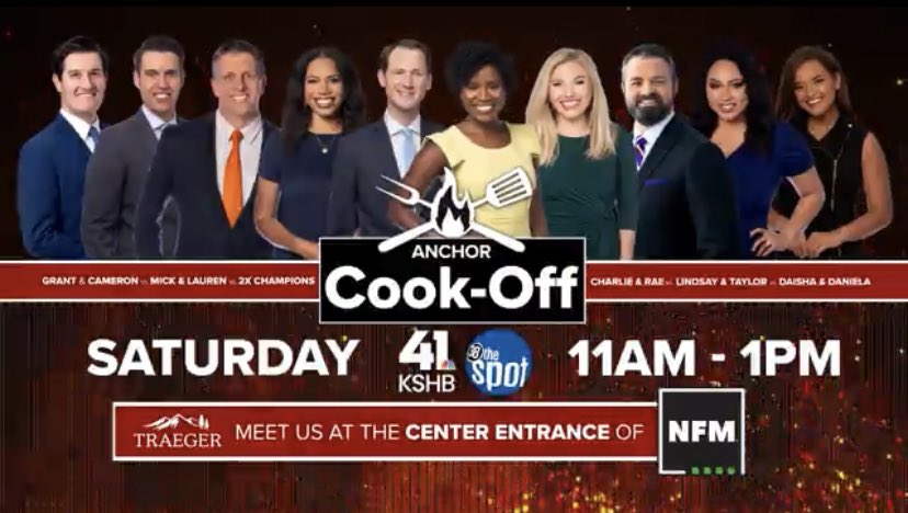 JOIN us!!! This Saturday at 11 a.m.come and see who will take the W at the @nfmtweets @TraegerGrills cook off!!