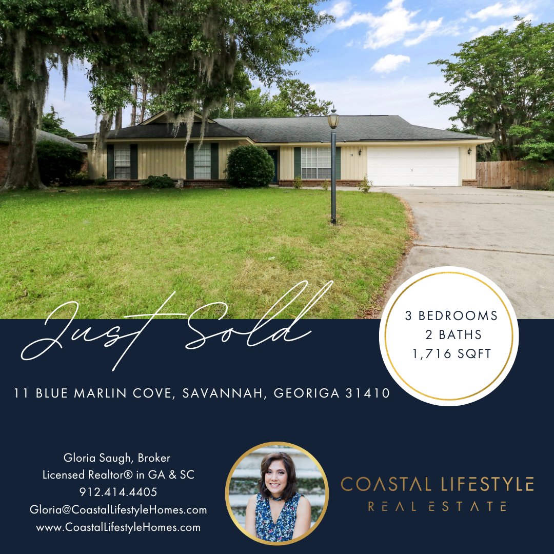 Another home sold with love!
.
.
.
.
.
#justsold #realestate #realestateagent #realtor #realtorlife #realestategoals #coastalliving #coastallifestyle #coastallifestylehomes #coastallifestylerealestate #savannah #savannahrealtor #savannahga #ListingAgent #listingexpert