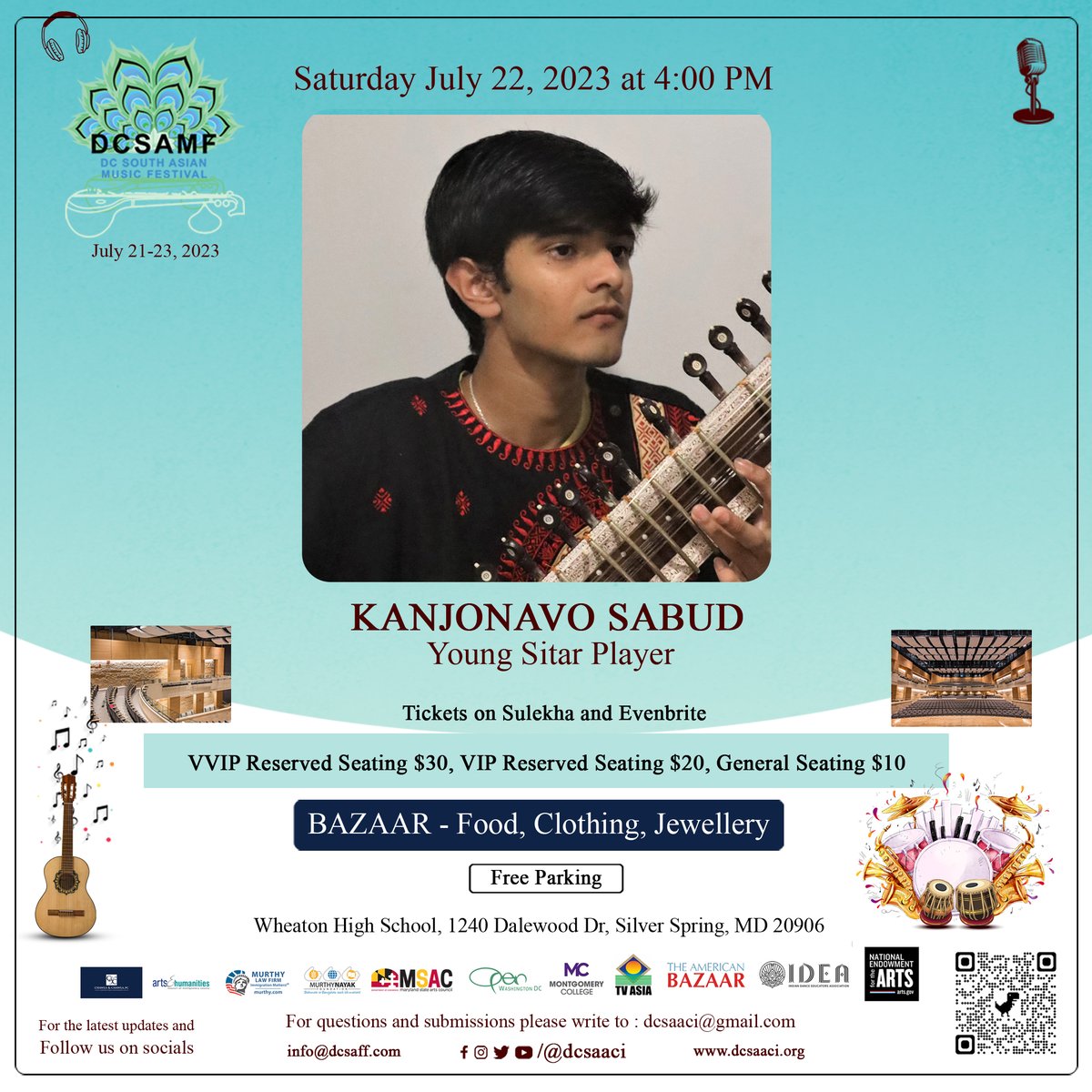 dcsaaci's tweet photo. Interested to hear the Sitar being played? Kanjonavo Sabud will be playing the Sitar at DCSAMF! 

Use the link to see a snippet of Kanjonavo Sabud: https://t.co/99lW8Bx4So

Buy your tickets before they sell out! Visit: https://t.co/VhuGqOCENr
Use code: DCSAMF4JULY20 https://t.co/s1YsDFfNhA