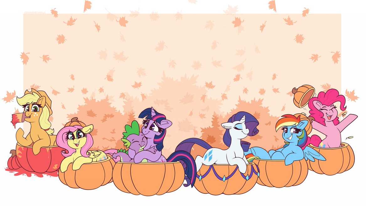 Games8Bear's tweet photo. Pumpkin Ponies! 

And lastly a thing I through together with all of them, it's wallpaper sized if that interests you, links to better resolutions in the replies.

Hope you🤗🤗🤗 #wallpaper #配布 #picture #Zara #SuccessQuote #RuinartxEvaJospin…  
Original: GrapheneDraws https://t.co/slisfBOydL