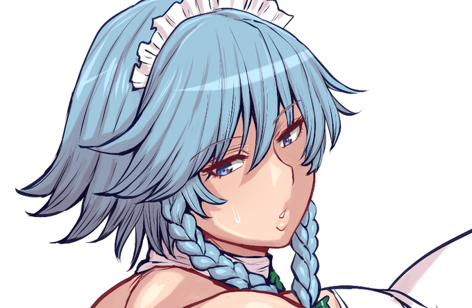 デカケツ咲夜さんを描く 