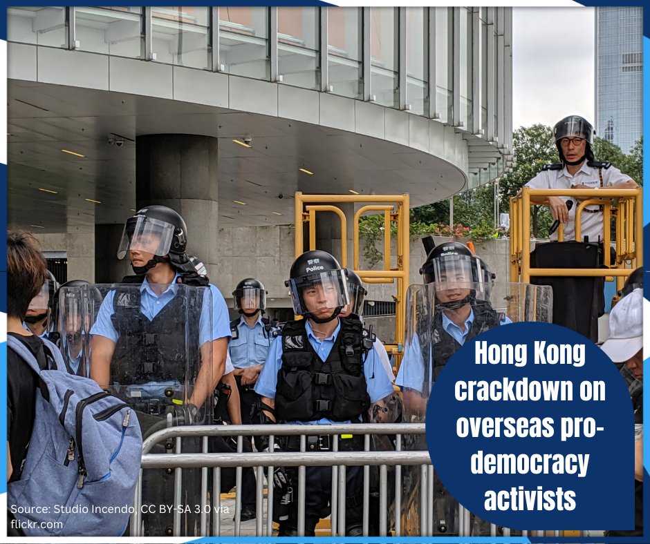 IAD is concerned about the violation of free expression after #HongKongpolice issues bounties for arrests of 8 overseas pro-democracy activists as it threatens fundamental democratic freedoms and calls for the protection of those pursued.