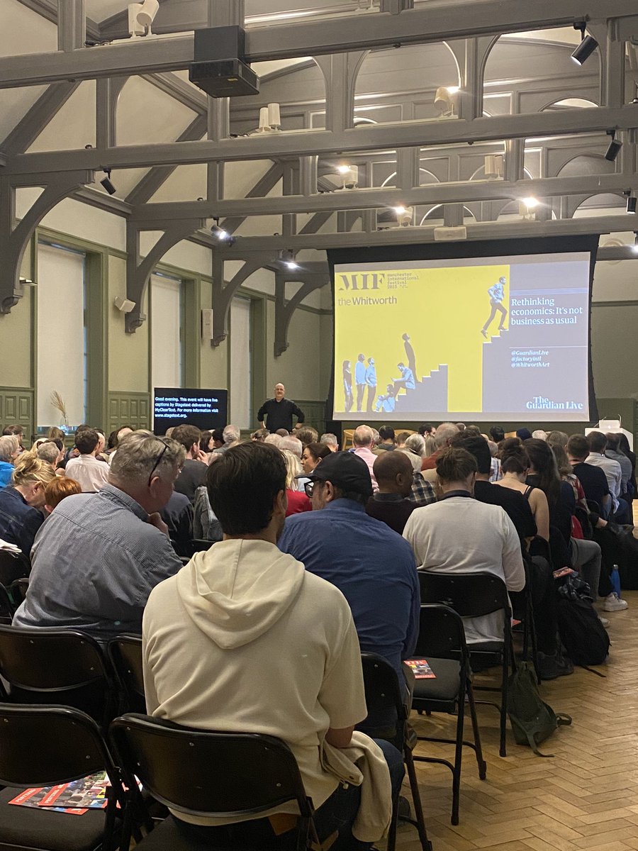 What I’ve been saying for a decade as an advocate for climate justice voiced by the panel tonight “inequality is the principle cause of climate change” - talk on Rethinking Economics. <a href="/guardianlive/">GuardianLive</a> <a href="/factoryintl/">Factory International</a>