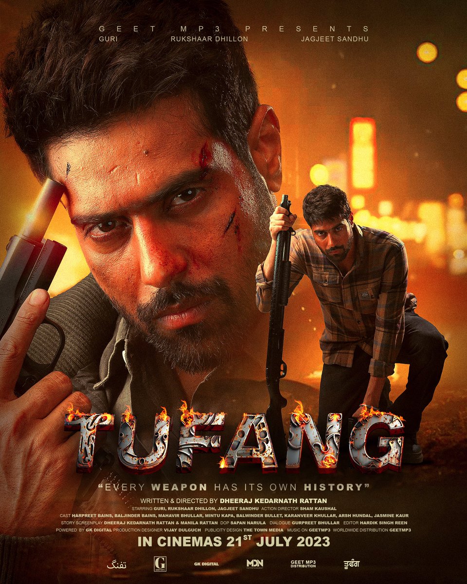 Sharing New Poster of #TUFANG Movie With You All, A Gripping Tale of Family Drama With Action unfolds on the big screen. 

"TUFANG" Movie will be in Cinemas On 21 July 2023