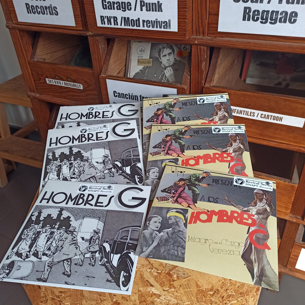 _Altafidelidad's tweet photo. Snap!! Records acaba de reeditar los dos primeros singles de Hombres G “ Milagro en el Congo/Venezia” y “Marta tiene un marcapasos/La cagaste Burt Lancaster” y tenemos alguna copia en esta tiendina #HombresG #SnapRecords #DiscosDeVinilo #TiendaDeDiscos #Vinilos #33rpm #LongPlay https://t.co/bLTSFlEGVG
