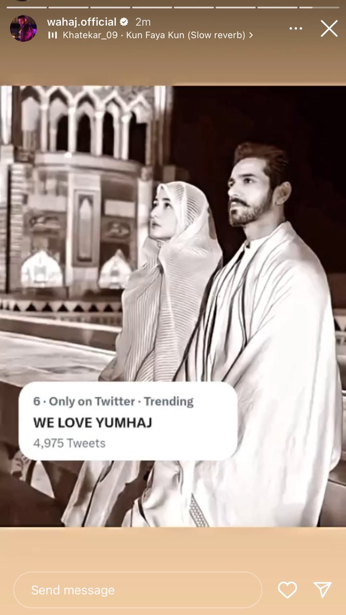 WAHAJ POSTED OMG HE POSTED !!!

This is the power of Yumhaj you can’t break it ❤️❤️❤️

#TereBin #WahajAli #YumnaZaidi