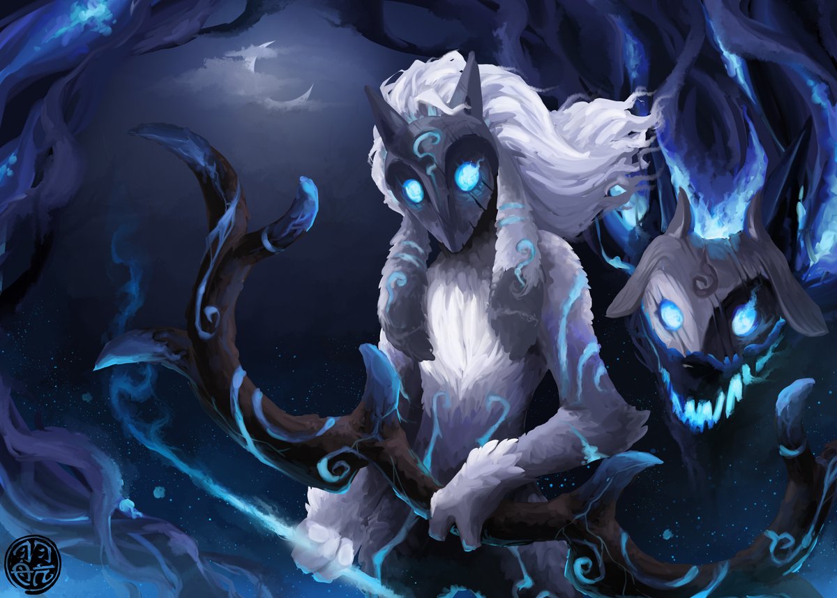 Another old drawing I made a few years back of kindred, of one my favorite characters lore-wise!

#LeagueOfLegends #LeagueOfLegendsFanArt