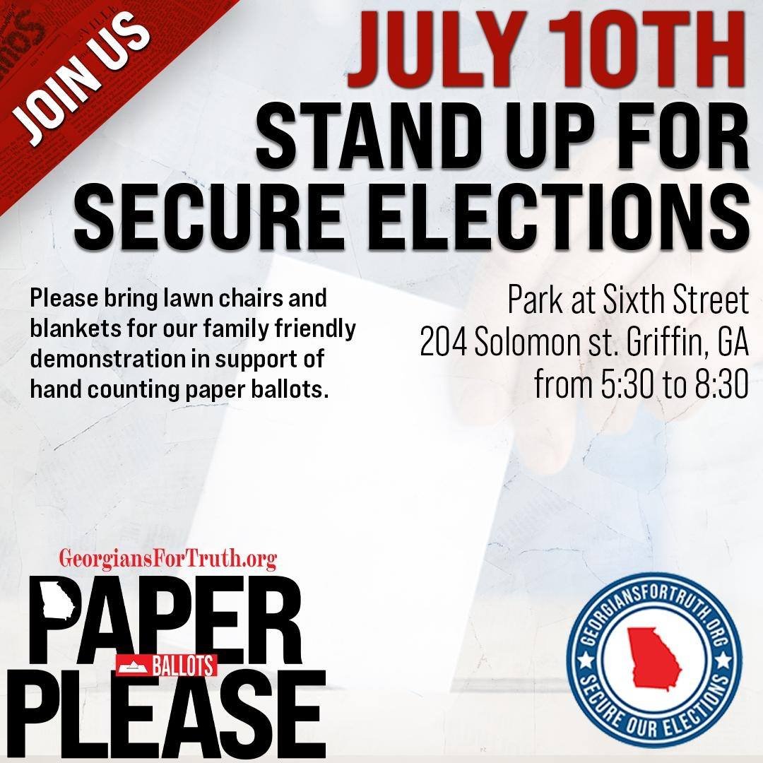 #SpauldingCounty #Georgia #GAElections #GeorgiaElections #SecureElections #PaperBallotsPlease 
GeorgiansForTruth.org
t.me/GAelectionaudit
t.me/RealSKeshel
@RealSethKeshel