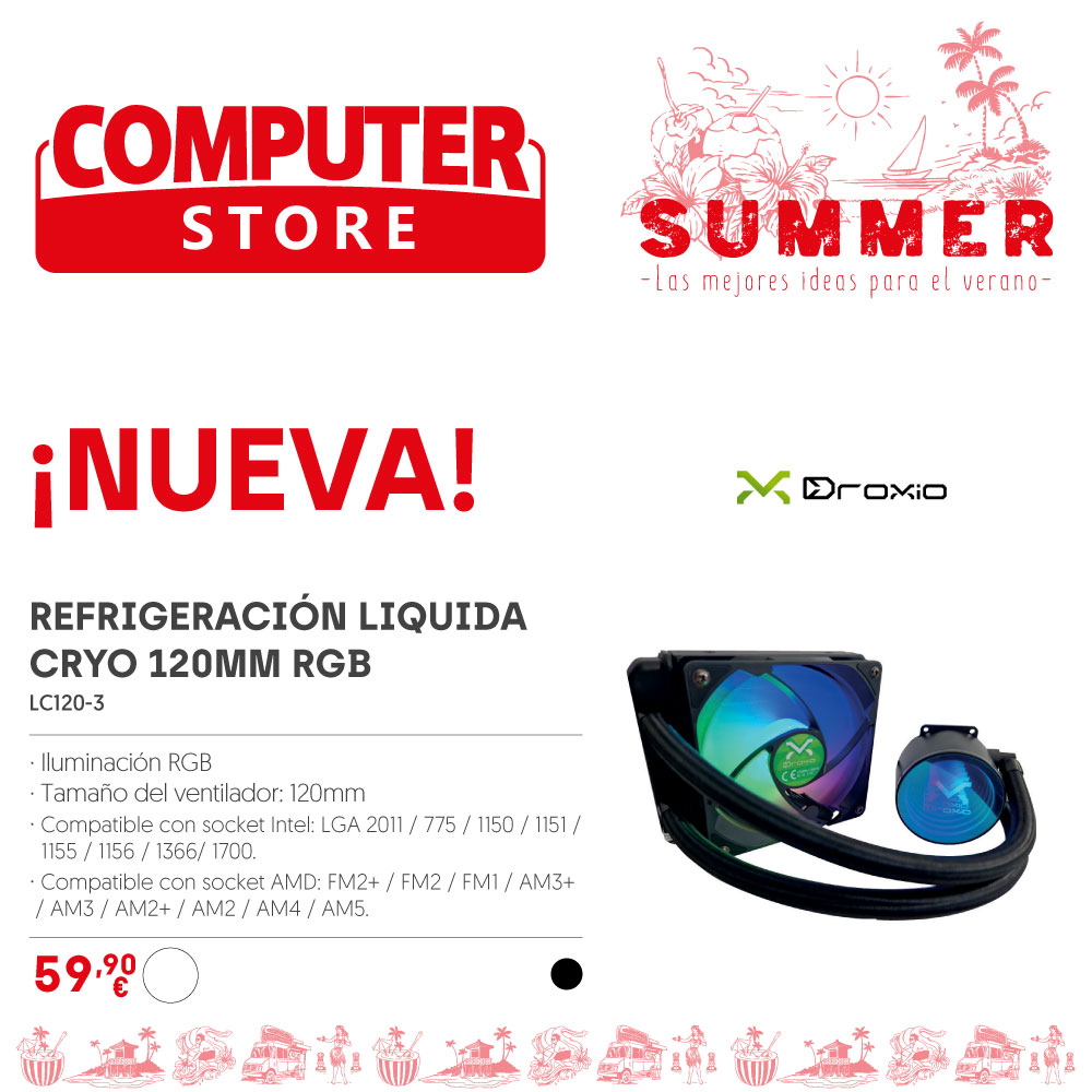 icomputerstore's tweet photo. 🚨🆕🚨
Que pasada la nueva #refrigeracionliquida #CRYO de @DroxioGaming que estrenamos en nuestra catálogo #ComputerStore
Disponible en tu tienda de informática #ComputerStore más cercana o en https://t.co/g40y0rA8yr
#Tienda #gaming #MadeIngranada #Droxiogaming https://t.co/l8Ed15JXX2