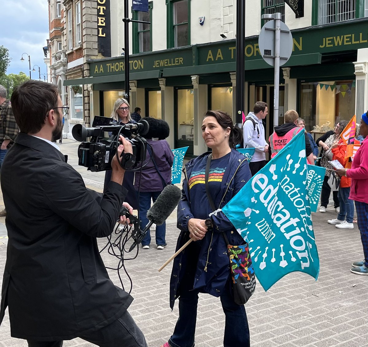 Today we were supporting teachers as the NEU held the first of 2 day strikes. We held a rally today in Kettering Town Centre and we’re joined by NEU members from right across Northants. The government don’t want to solve this dispute. 
Children are losing out. #ToriesMustGo