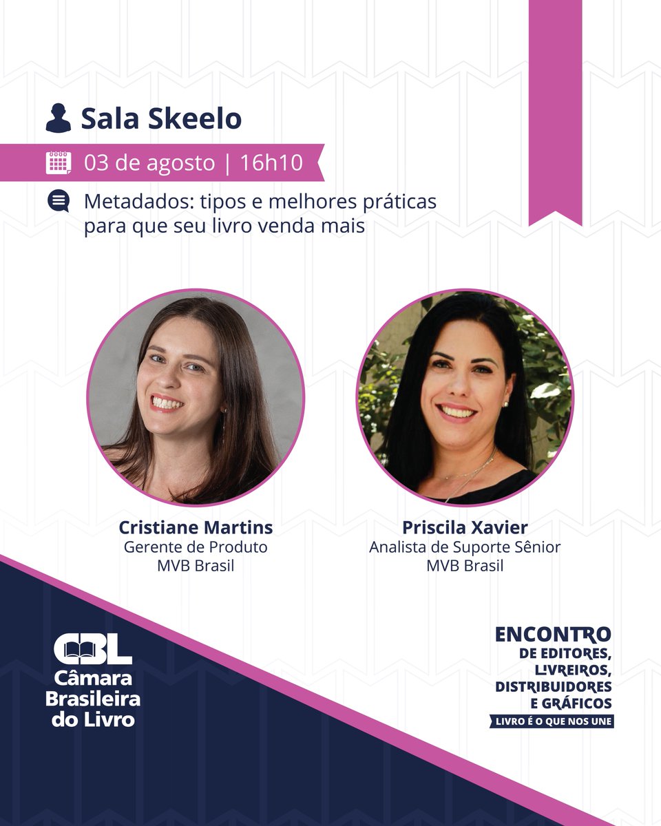 Confira mais alguns nomes confirmados para o evento deste ano!

📅 2 a 4 de agosto
📍 Tauá Resort &amp; Convention Atibaia

Acesse e faça sua inscrição!

bit.ly/46fATj0 🚀

#encontrodeeditores #cbl #mercadoeditorial #livroeoquenosune #networking
<a href="/GGFernanda/">FernandaGGarcia</a>