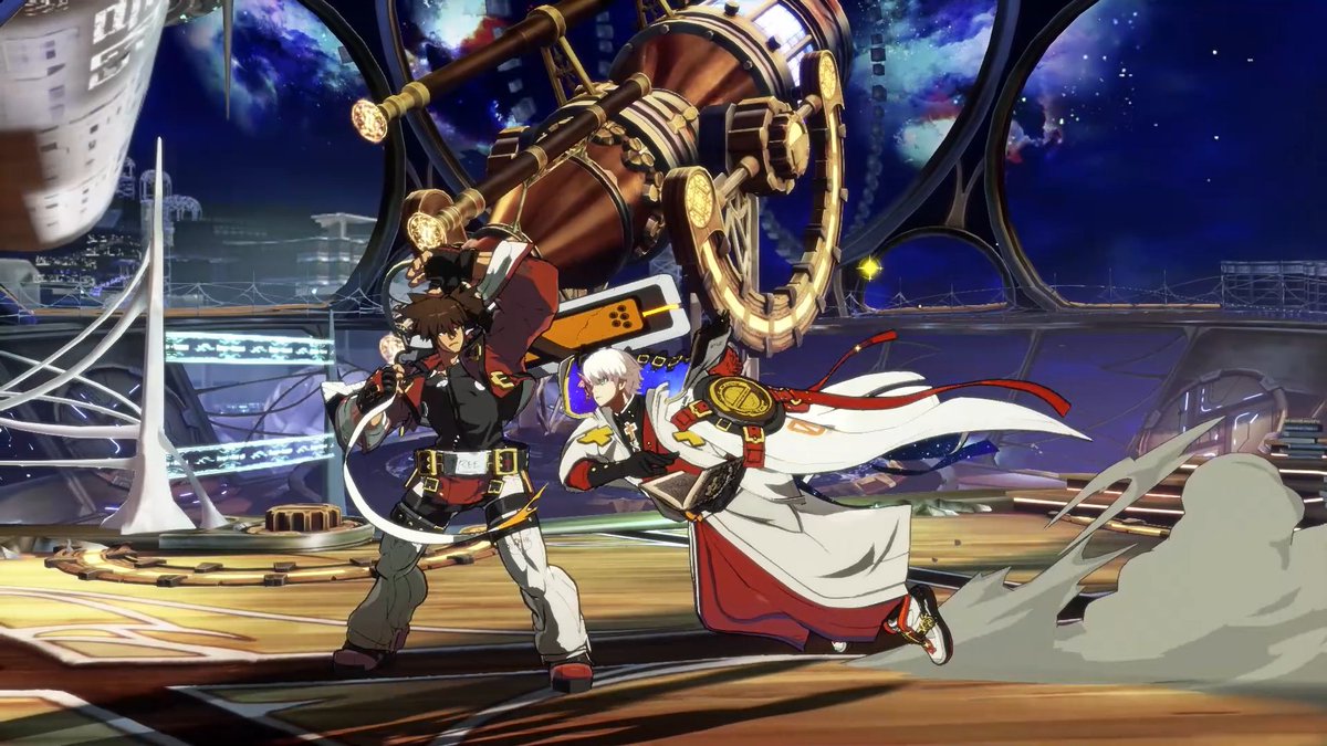 Sol: "What are you doing?!"
Asuka: "It's my secret strategy. By analyzing your scent, I can predict your next move!" 💪

#GuiltyGearStrive