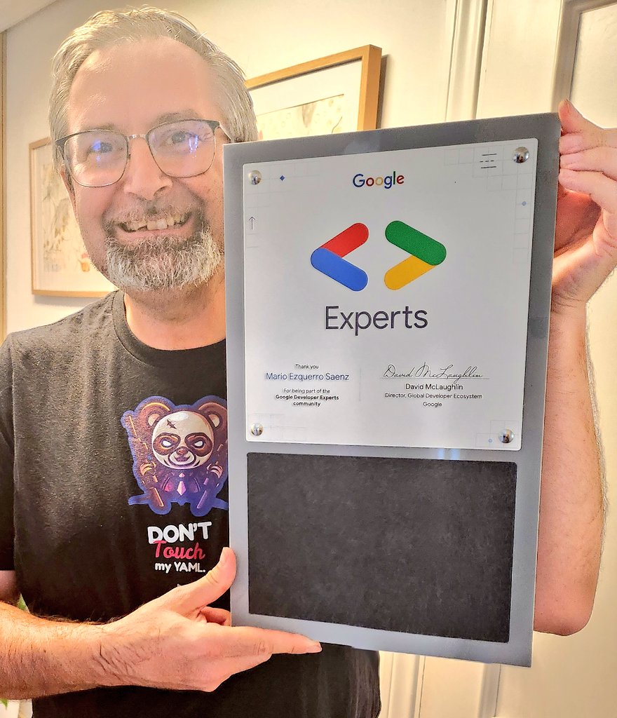 Me llena de orgullo y satisfacción, 🤣, bueno ahora en serio, <a href="/GoogleDevExpert/"><a href="/GoogleDevExpert/">@GoogleDevExpert</a></a> muchas gracias por este reconocimiento. Thanks @GoogleDevExpert for my awesome #GDE plaque. Thank you.