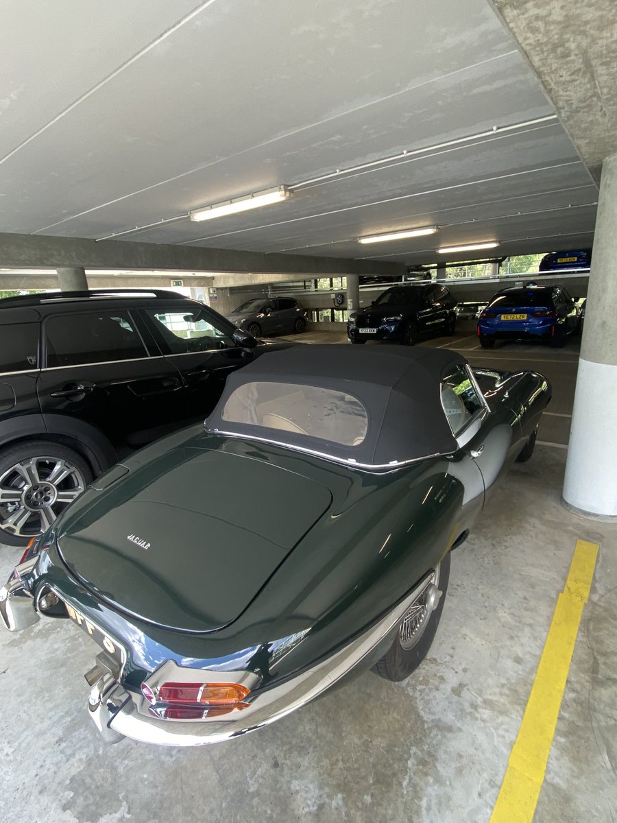 mattynix's tweet photo. Look what I spotted at BMW head office ! What a car…!! #etype #etypejaguar #stunning https://t.co/FlnmxCLPSe