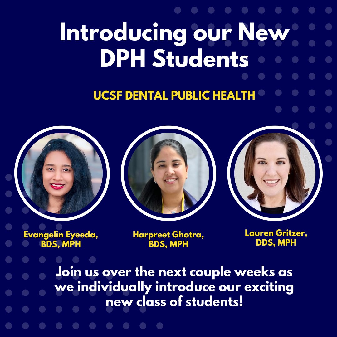 UCSF Dental Public Health Postgraduate Program on Twitter "We are so