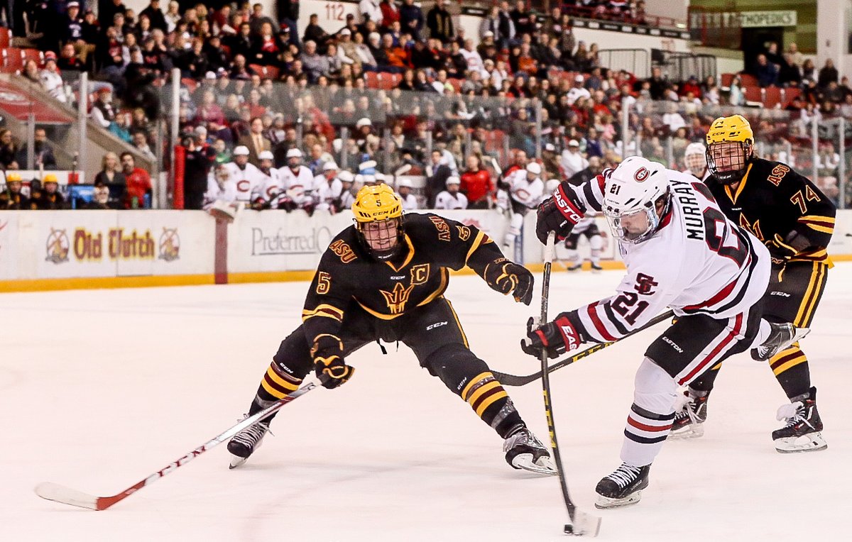 SCSUHuskies_MH's tweet photo. Welcome to @TheNCHC, @SunDevilHockey! 🤝  

See you on the ice! 🥅

#GoHuskies | #HuskyHockey 🏒 https://t.co/ljdCCTojZz