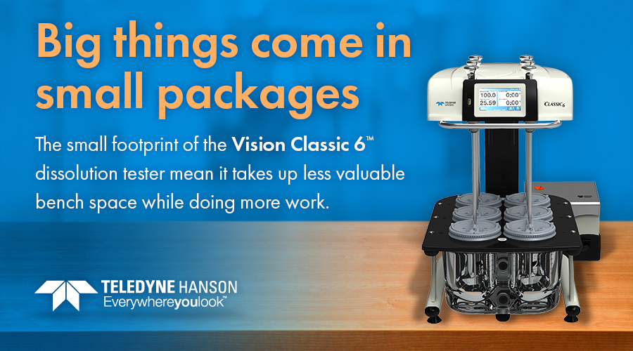 TeledyneHanson's tweet photo. Looking for a dissolution tester that won't take up too much space on your lab bench? The Vision Classic 6 is the perfect solution! Interested in a quote - https://t.co/gM9AHB3UmG
#dissolutiontester https://t.co/PwssRbmVKa