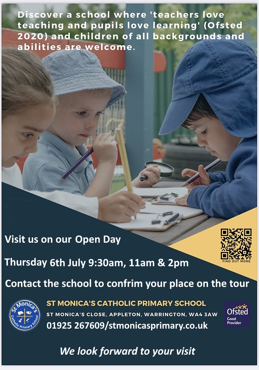 The first of our Open Days is tomorrow. Please share and spread the word about our wonderful school!