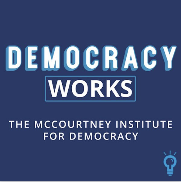 VillageSquareUS's tweet photo. We're honored to be featuring Democracy Works podcast, from @McCourtneyInst on SquareCast—this episode: "Separating News from Noise." Trust us, they're going to become your favorite.  Check them out: 

https://t.co/KQRReULFY8

Proud members of @GroupDemocracy! https://t.co/CxUxXxl20q