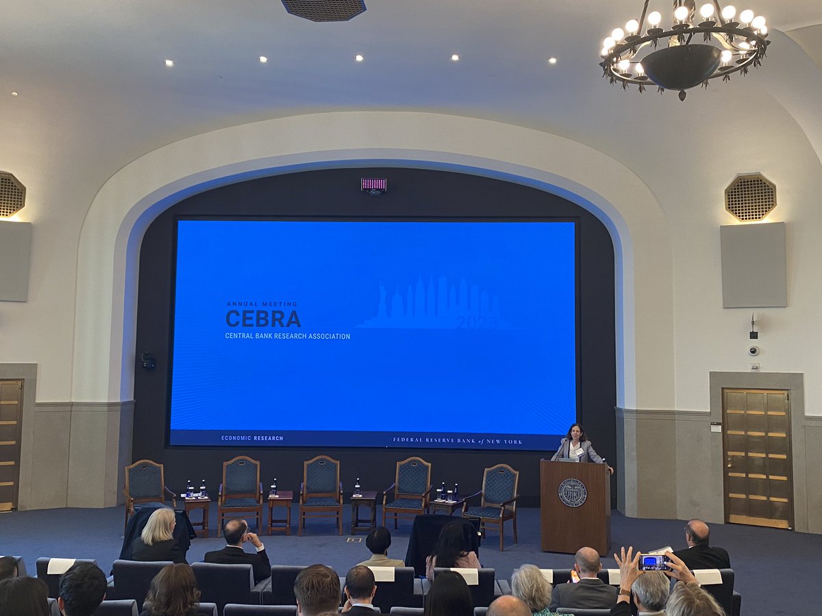 Central Bank Research Association #CEBRA2023 Annual Meeting is about to start with a welcome address by Linda S. Goldberg @FedResearch @NewYorkFed.