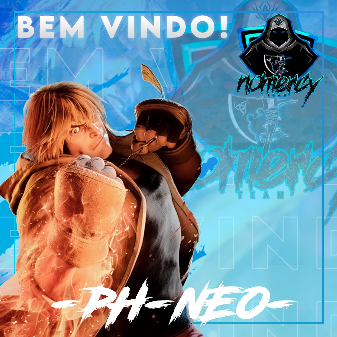 NoMercyMK's tweet photo. Boa tarde FGC. É com muito orgulho que damos as boas vindas ao PH NEO . Seja muito bem vindo, é uma honra. E aproveitando para parabeniza-lo pela vitória no camp BRK New Challenger Kasperksy do @ryoranfgc
 Go NM 💙 https://t.co/WXpmsXj7c7
