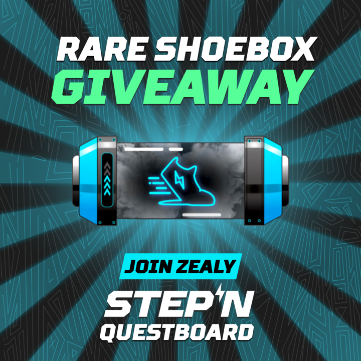 ✨🚀 Calling all #STEPNers! Exciting news awaits! ⚡️

🎁 Tomorrow, we're giving away 1 RARE Shoebox to one lucky winner! 🎉 
But here's the catch: only those who participate in the #STEPN Questboard and complete all the tasks will be eligible for this exclusive giveaway.

👀 Stay