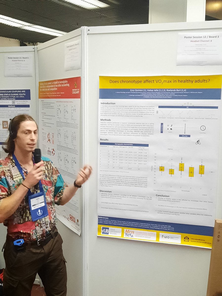 HabayJelle's tweet photo. #ECSS2023 day 1 recap

🧠 @MFYS_VUB presentations on mental fatigue variability, MRCP (@Proost_M ) and chronotype

😖 very interesting oral presentations on fatigue, including the plenary session of Nathalie Pattyn and @kinesiologui 

🥳 @E_C_S_S opening ceremony 

Day 2 🔜 https://t.co/x68R2DtHLu