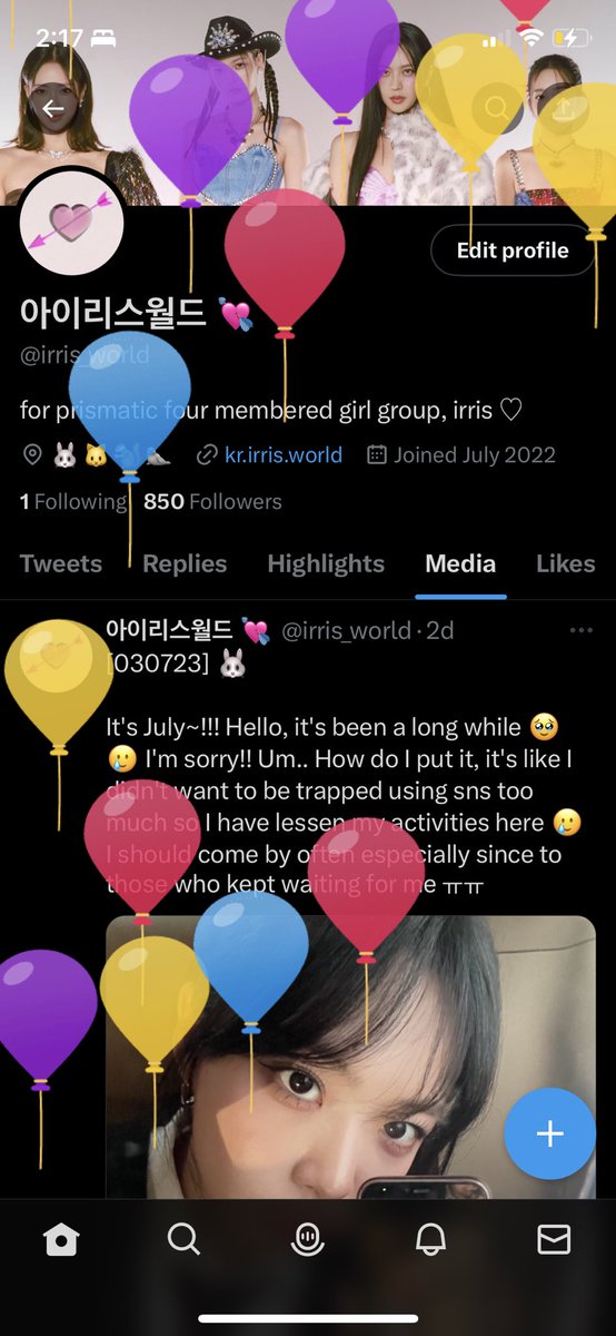 irris_world's tweet photo. [🗣️ : translator note]

not really my birthday but #StayWithIRRIS_1Year 💞 it's about to be a year as well since this account is made, thank you all for your patience in my translations as well as the support! and happy one year my beautiful irris family 🍀🩷 https://t.co/yDSIlizP3e