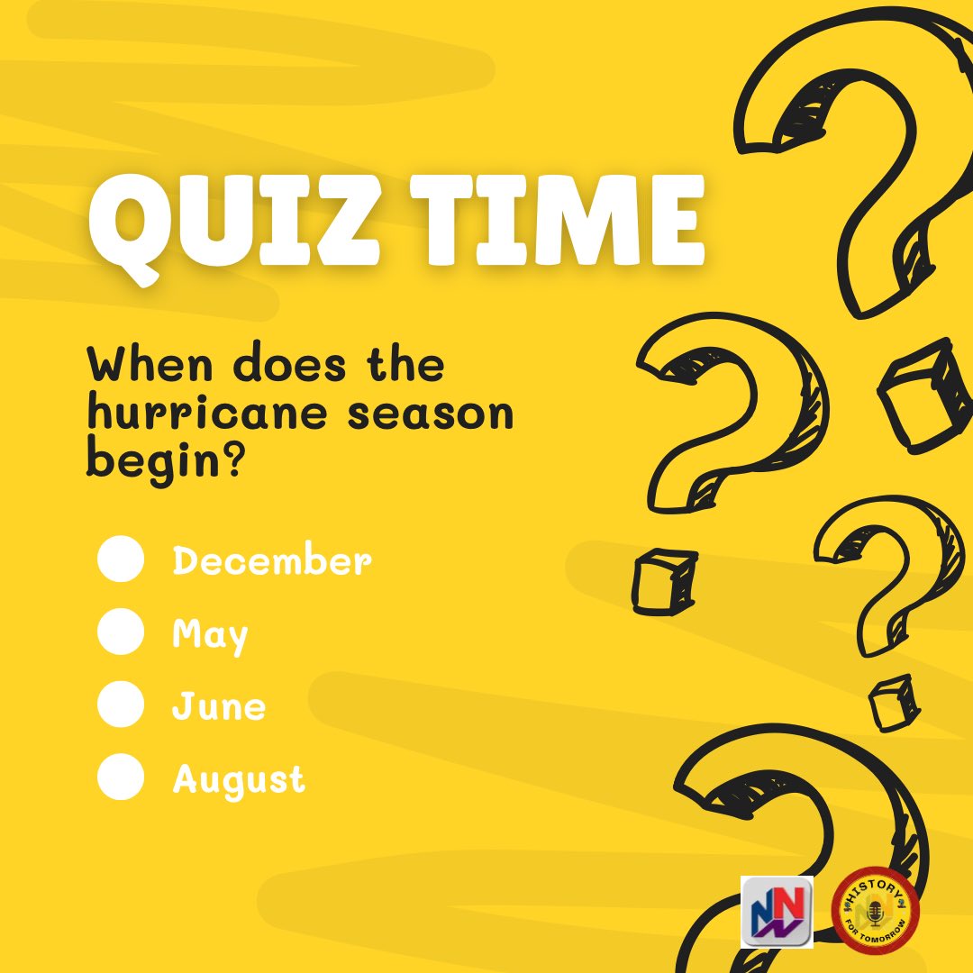 Since it’s the hurricane season, let’s test your knowledge a bit. Comment your answer to the trivia question below!
#historyfortomorrowja #explore #history #jamaica #hurricanes #hurricaneseason #nationwide90fm