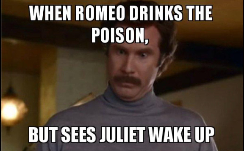 PATCarletonHigh's tweet photo. Year 8 have been getting creative with their homework with these Romeo and Juliet themed memes!
#Shakespeare #creativehomework https://t.co/4nSUBZF6XC