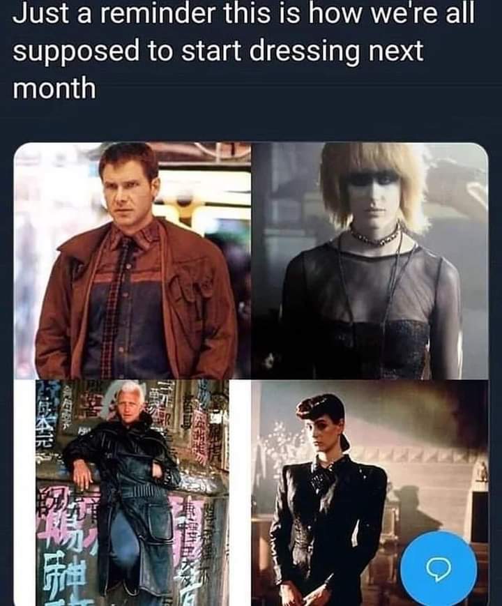 Samwise7RPG's tweet photo. #BladeRunner https://t.co/byirxKG2SJ