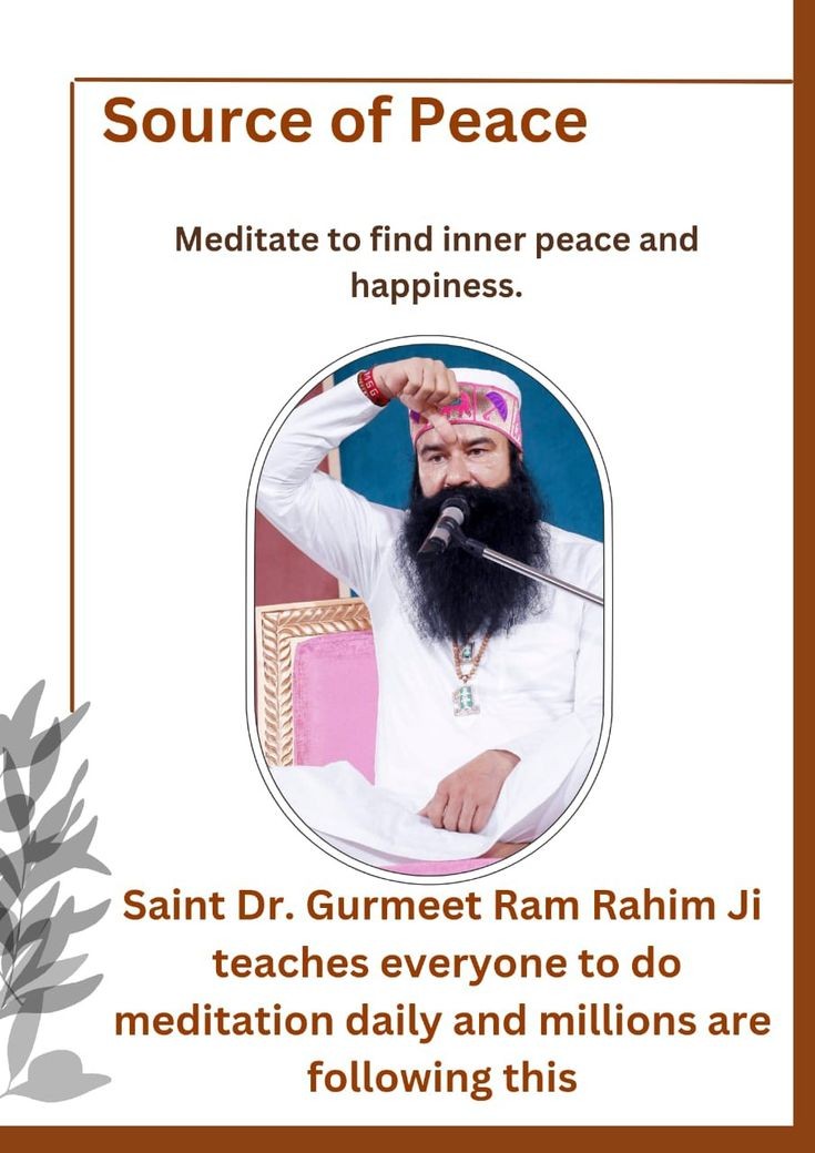 Nehainsan25's tweet photo. #SourceOfPeace
#AchievePeaceOfMind
#Enlightenment
#DeraSachaSauda
#SaintDrMSG 
#BabaRamRahim
#GurmeetRamRahim
#RamRahim
#SaintDrMSGInsan

Saint Dr Gurmeet Ram Rahim Singh Ji Insan https://t.co/Z3JA1lDzva