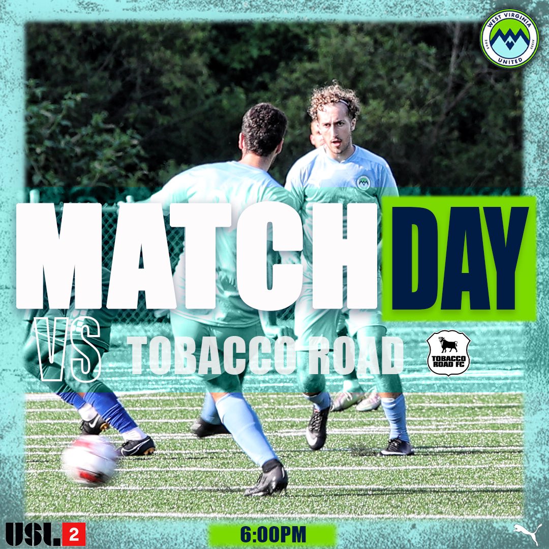 wvutd's tweet photo. Road match for the lads this evening⚽️

🆚Tobacco Road
⌚️6PM

#4the304 #WVUTD #Path2Pro https://t.co/4psVhAr7nu
