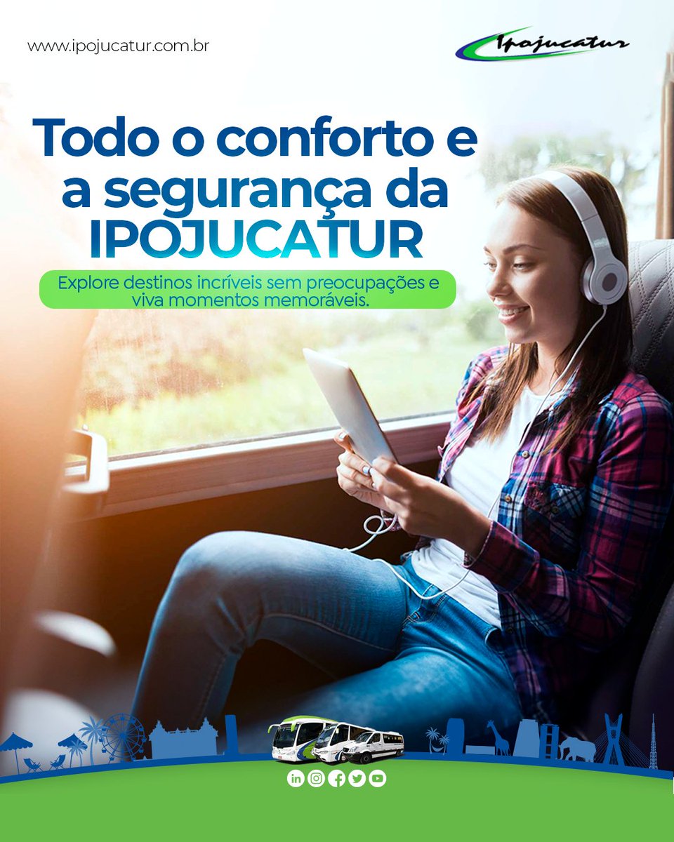 ipojucatur's tweet photo. ✨ Deixe o planejamento e a logística por nossa conta e concentre-se em aproveitar cada instante da sua viagem.Seja em transportes ou passeios de um dia, oferecemos o conforto e a segurança necessários para que vc se entregue à experiência de conhecer novos lugares e culturas.🚌 https://t.co/aZL2oz3FeV