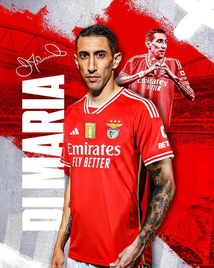 Datos_Champions's tweet photo. Angel Di María 🇦🇷 es nuevo jugador del Benfica 🇵🇹!!

El Campeón del Mundo, regresa a Portugal luego de 13 años.
Llega como Agente Libre 🆓 luego de jugar la temporada pasada en Juventus 🇮🇹.
Contrato hasta 2024. #DiMaria #SLB #MDF https://t.co/GsnBte4sWG