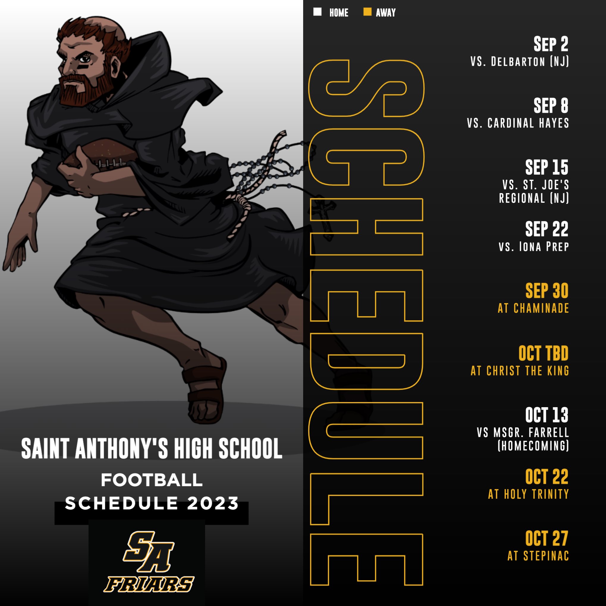 Friar Football on Twitter "Schedule 2023 safriarnation https//t.co