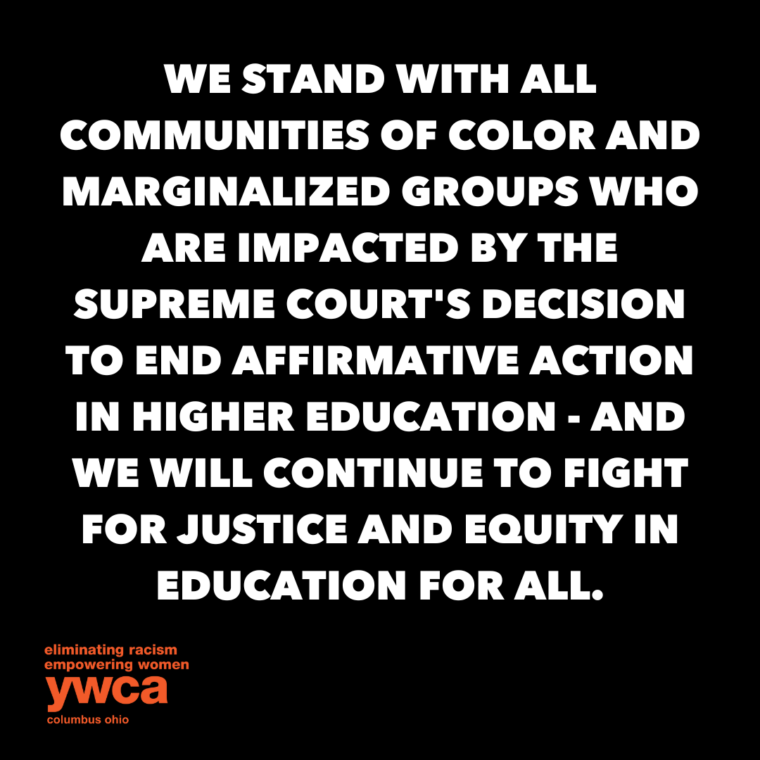 YWCASouthernAZ's tweet photo. Proud to amplify and echo this message from @ywcacolumbus https://t.co/OIZZXovfXZ