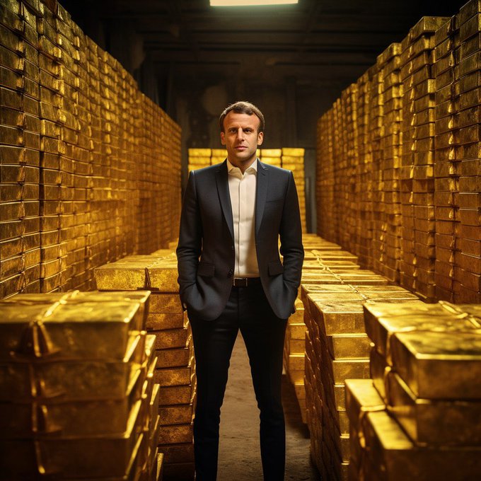 ahm_nahar's tweet photo. France has the fourth largest gold reserves of 2,436 tons, without a single gold mine in #France.
 #Mali (occupied by France) does not have any gold reserves in its banks, although it has 860 gold mines and produces 50 tons per year! https://t.co/cCSpDOFMBK