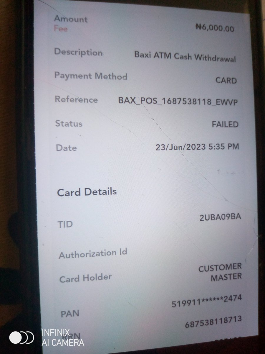 JohnDLEGEND1's tweet photo. Make una refund me my #6,000 abeg @UBACares, this is after 11 days. https://t.co/hZJJpz6eB1