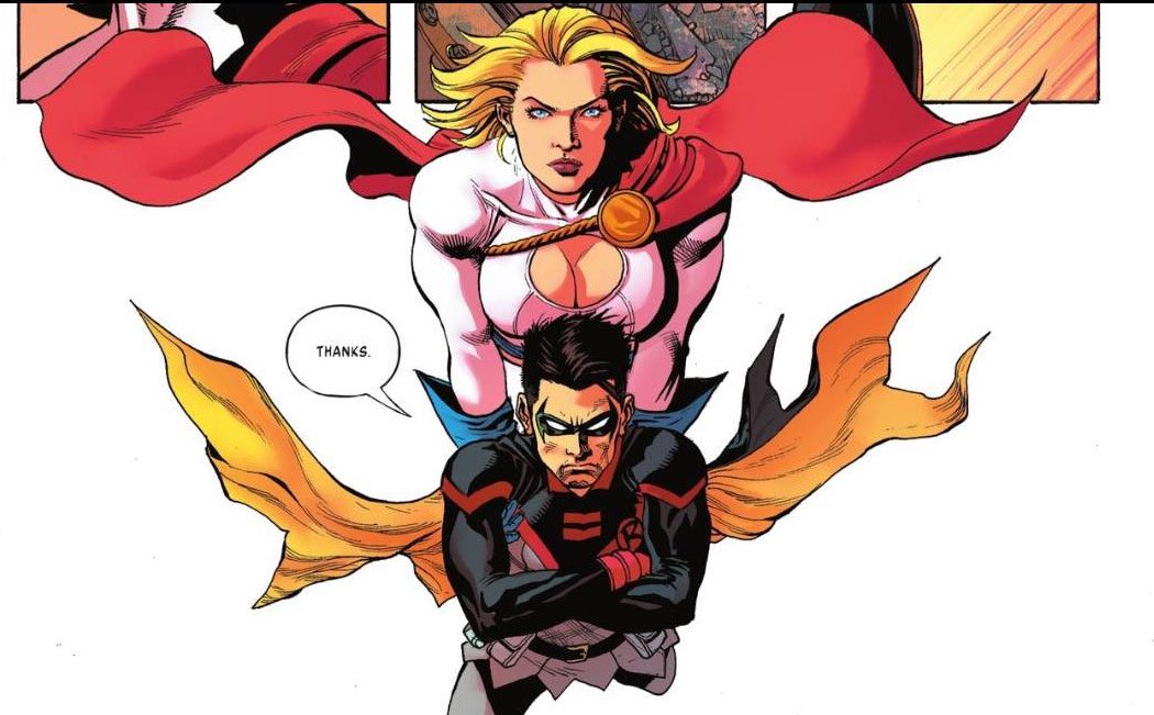 KRYPTOICMIGHT's tweet photo. It’s tradition for one of the Supes to carry a member of the Bat-Fam to battle like an eagle and it’s prey. https://t.co/lpHdOJq3Qi