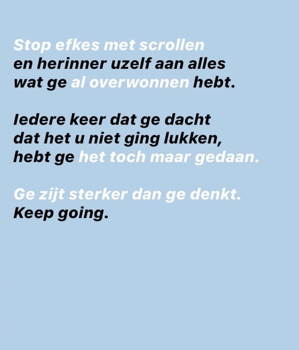 Reminder aan mezelf