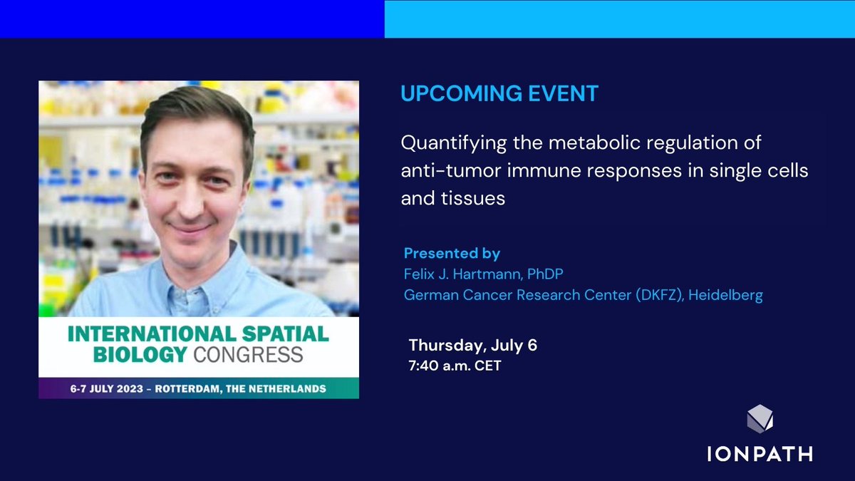 How do metabolic interactions between T cells, macrophages & tumor cells determine immune function and #cancer progression? Join @felixjhartmann of @DKFZ at #ISBC in Rotterdam tomorrow to hear how #MIBI is helping him address the question.