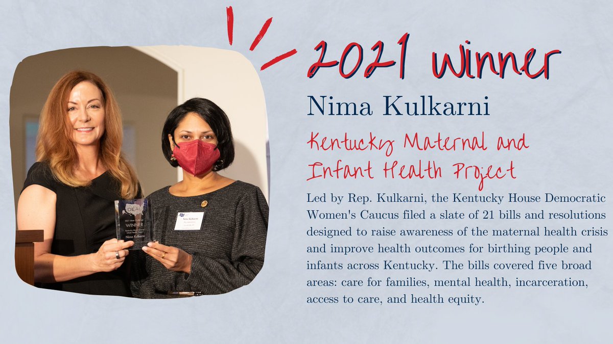 NewDEALLeaders's tweet photo. @GOVERNING #NewDEALer @RepNimaKulkarni won the "Responding to immediate post-pandemic needs &amp; building a stronger safety net" category with her ideas to invest in maternal and infant health. Learn more here: https://t.co/1gN2VmUuIi https://t.co/wh5eJoiI5f