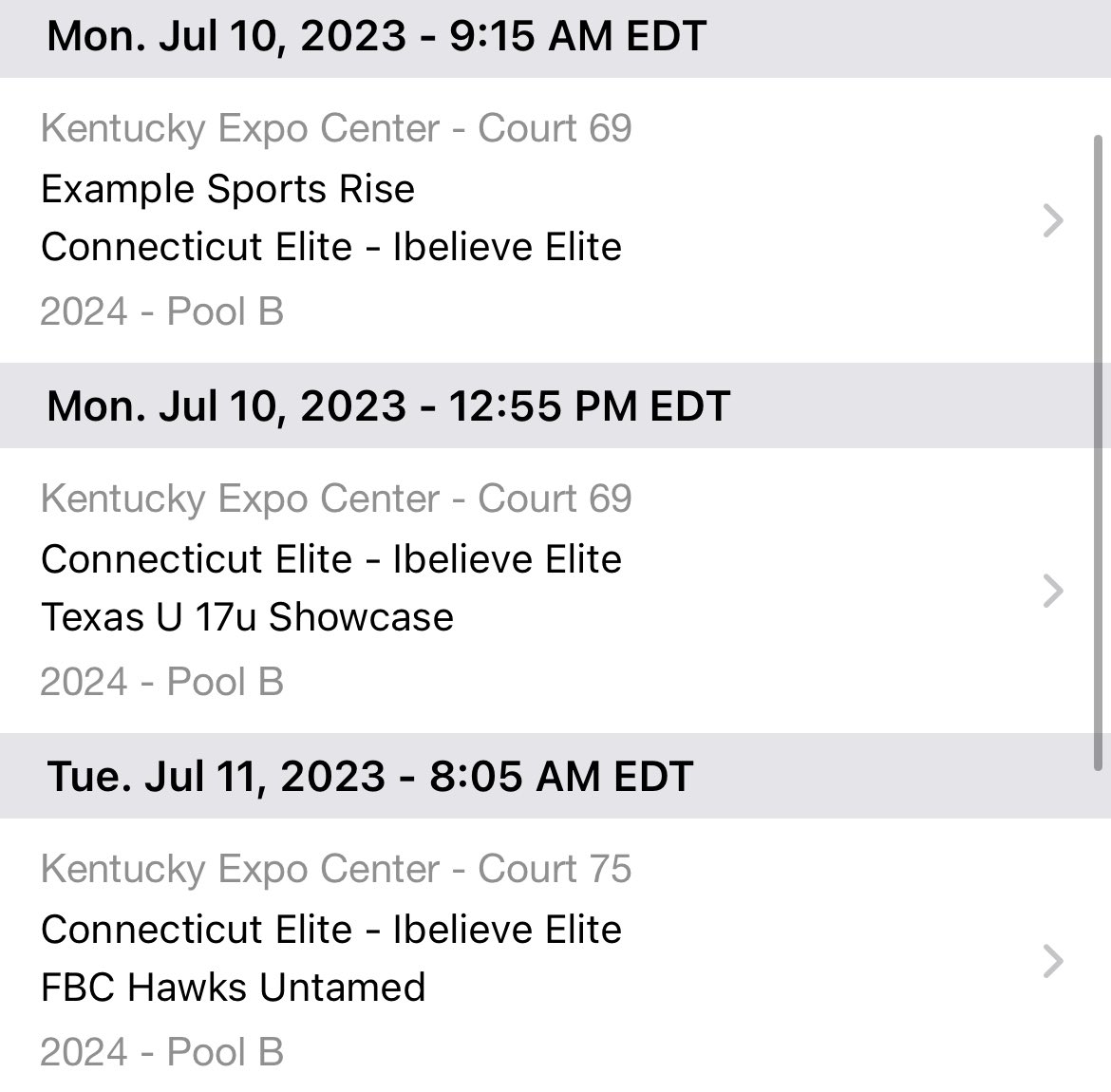 Jaycee Merizalde '25 (@jayceemerizalde) on Twitter photo Here is my schedule for UA Rise: Session 2 in Louisville, Kentucky from July 9-11 with <a href="/ibelieve_elite/">Ibelieveelite🎸</a> 17u.
<a href="/coach_kerrie/">CoachK_kosakowski</a> <a href="/PerkBasketball/">Perkiomen School Basketball</a> <a href="/BashHoopsNE/">Bash Hudson</a> Here is my schedule for UA Rise: Session 2 in Louisville, Kentucky from July 9-11 with <a href="/ibelieve_elite/">Ibelieveelite🎸</a> 17u.
<a href="/coach_kerrie/">CoachK_kosakowski</a> <a href="/PerkBasketball/">Perkiomen School Basketball</a> <a href="/BashHoopsNE/">Bash Hudson</a>