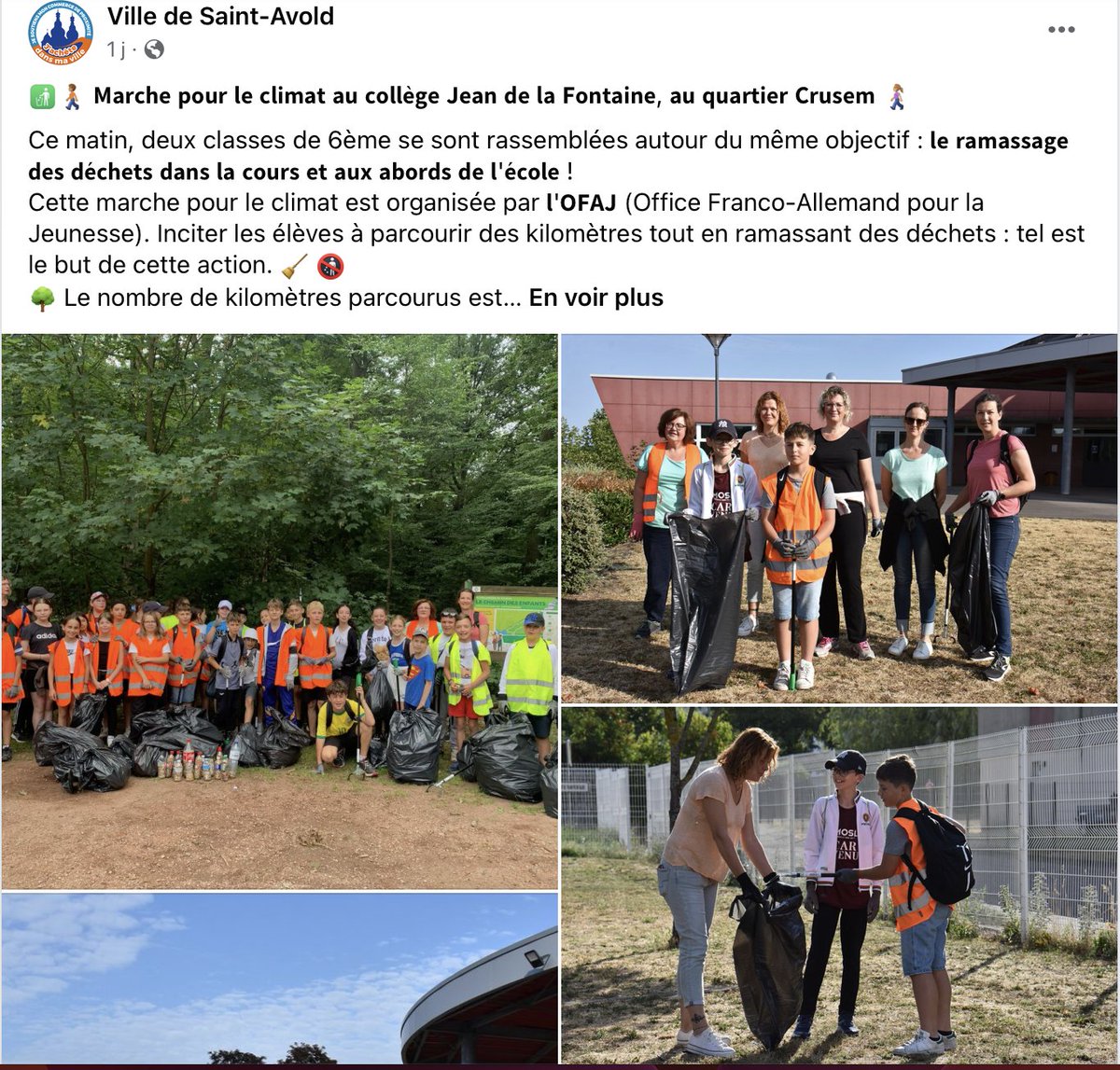 Bravo aux collégiens et à leurs professeurs pour cette belle action citoyenne👏et merci à la Ville de St-Avold et à Mme Bettinger! <a href="/Dsden57/">DSDEN de la Moselle</a> #SaintAvold <a href="/rinoldo2/">Josée Mandrier</a> <a href="/Boukhalfa_K/">KB</a>