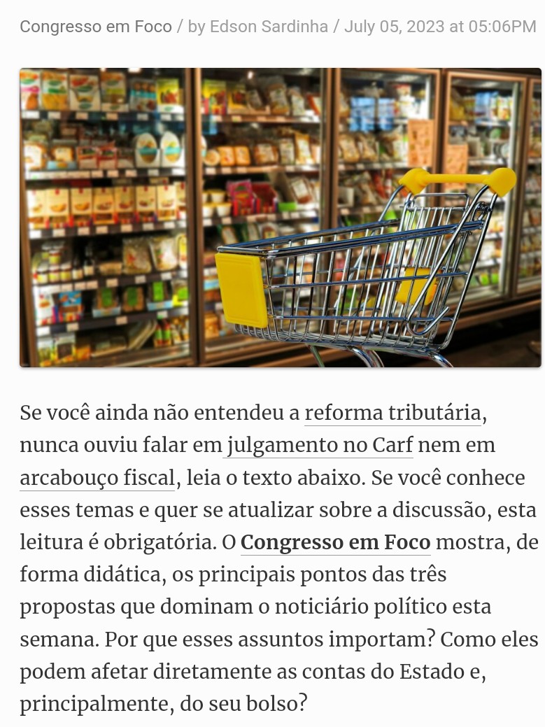 N_Carvalheira's tweet photo. Reforma tributária, Carf e arcabouço fiscal: entenda o que a Câmara está votando
https://t.co/SGXOkJahcB https://t.co/xpEIntYOpg